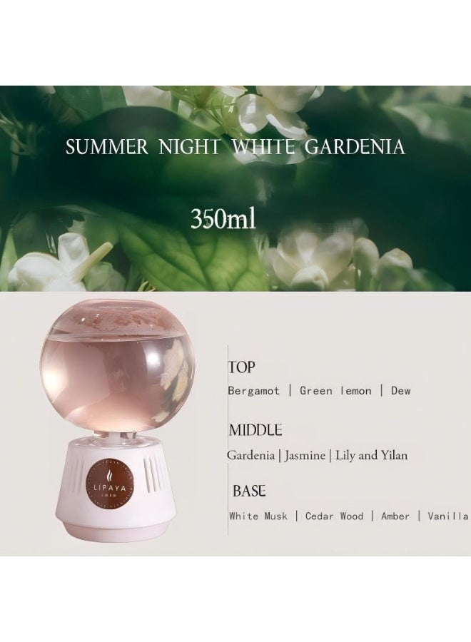 مجموعة موزع روائح عطرية فاخرة وطويلة الأمد بسعة 350 مل من هيلتون لعطور المنزل والمكتب (جاردينيا) - Image 2